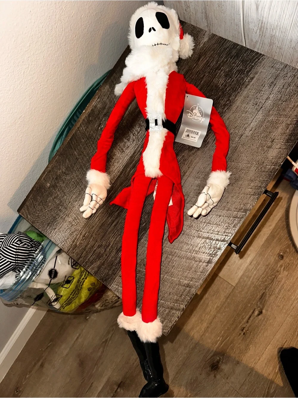 Disney Jack Skellington Plush in Red and White Santa Suit